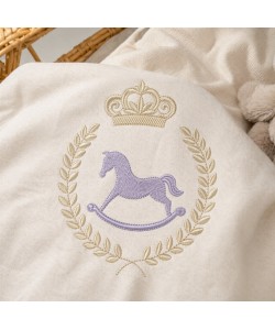 Royal Rocking Horse Embroidery Design 4 Sizes