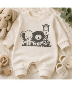 Safari Baby Animals Embroidery Design
