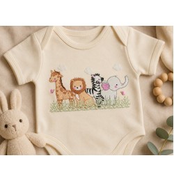 Safari Baby Friends Embroidery Design