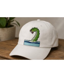 Sea Serpent Rising from the Ocean Embroidery Design