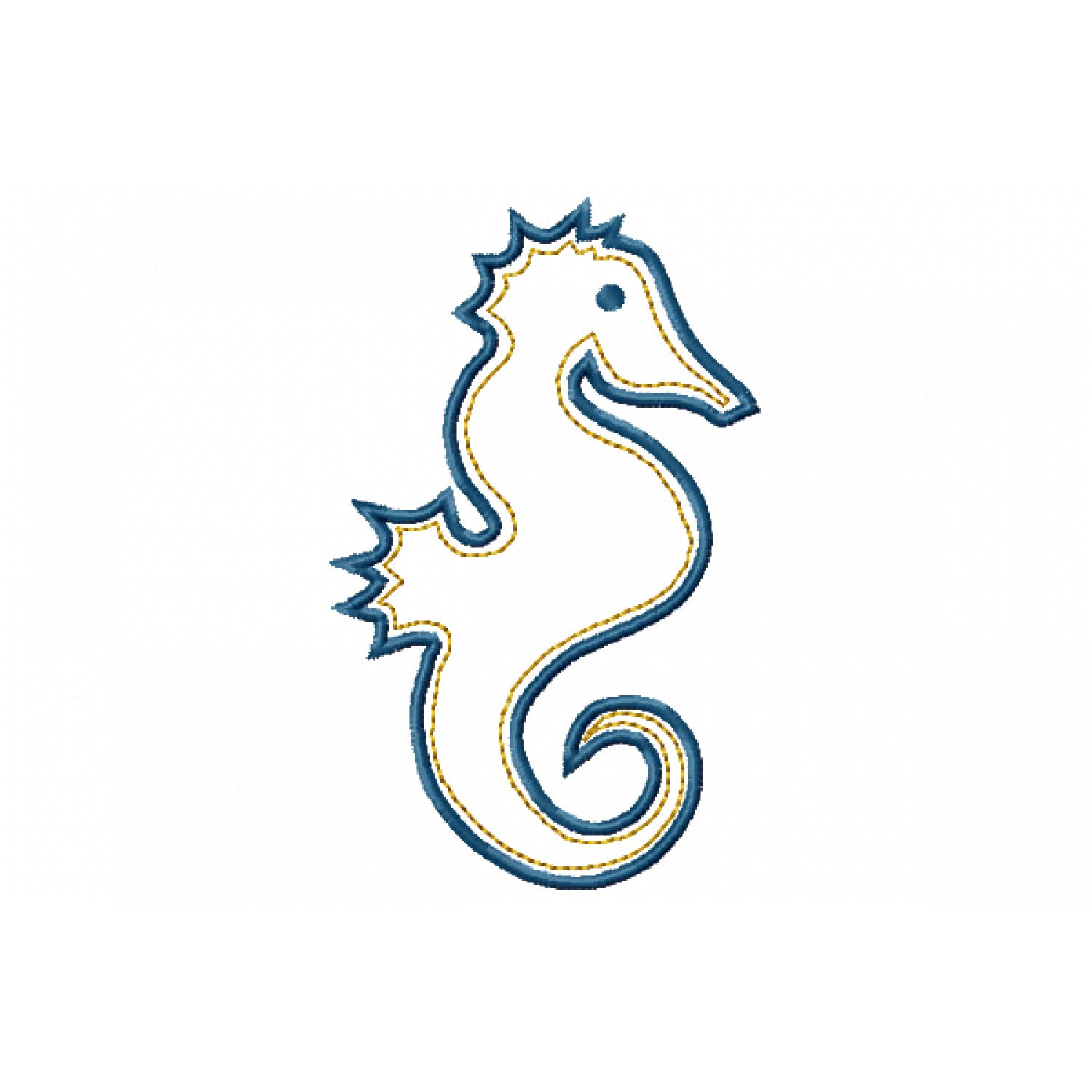 Seahorse Embroidery Design