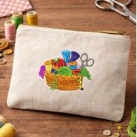Sewing Tools Basket Embroidery Design