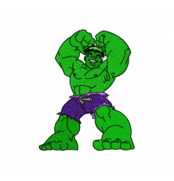 Superhero Green Giant Embroidery Design