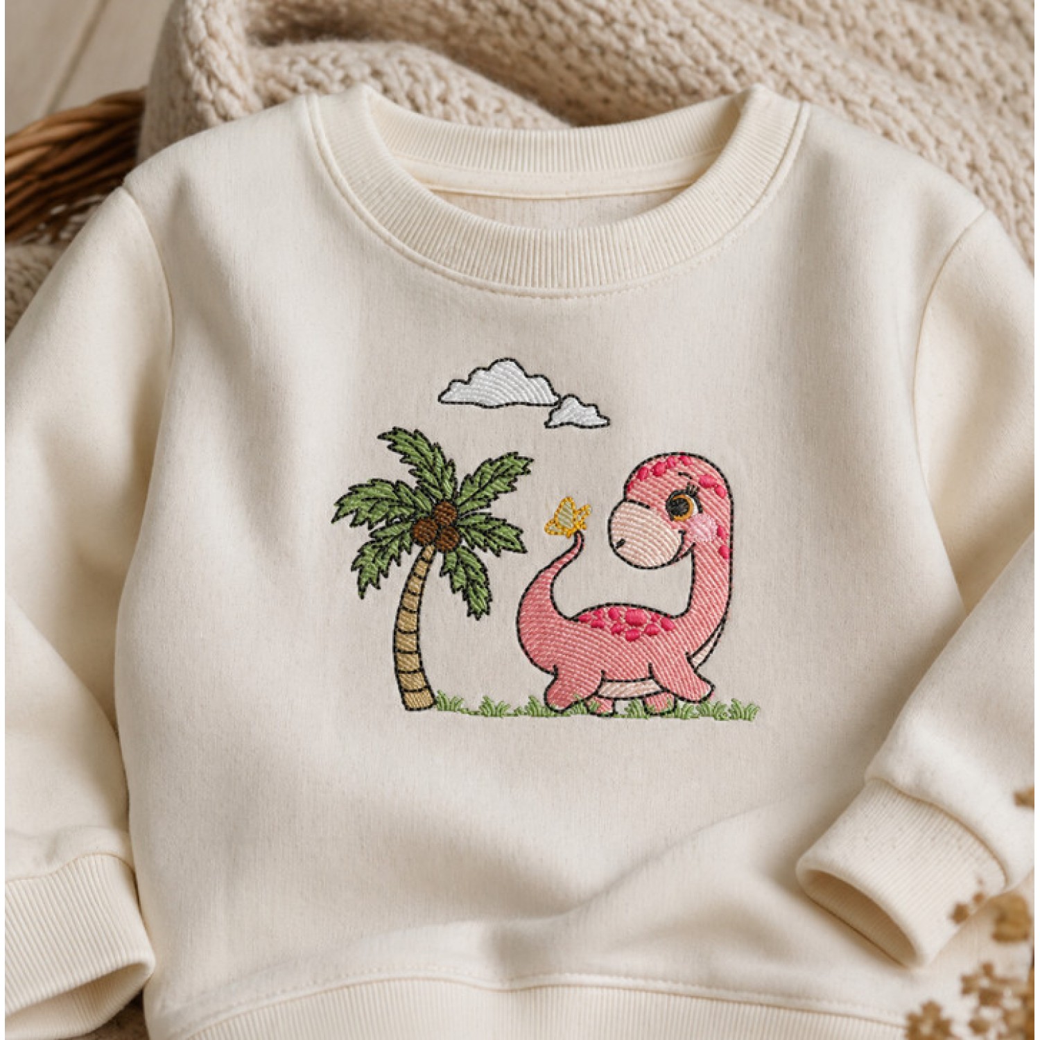 Sweet Baby Dinosaur Embroidery Design 4x4