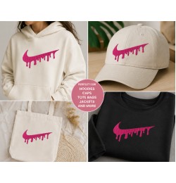 Trendy Drip Swoosh Embroidery Design