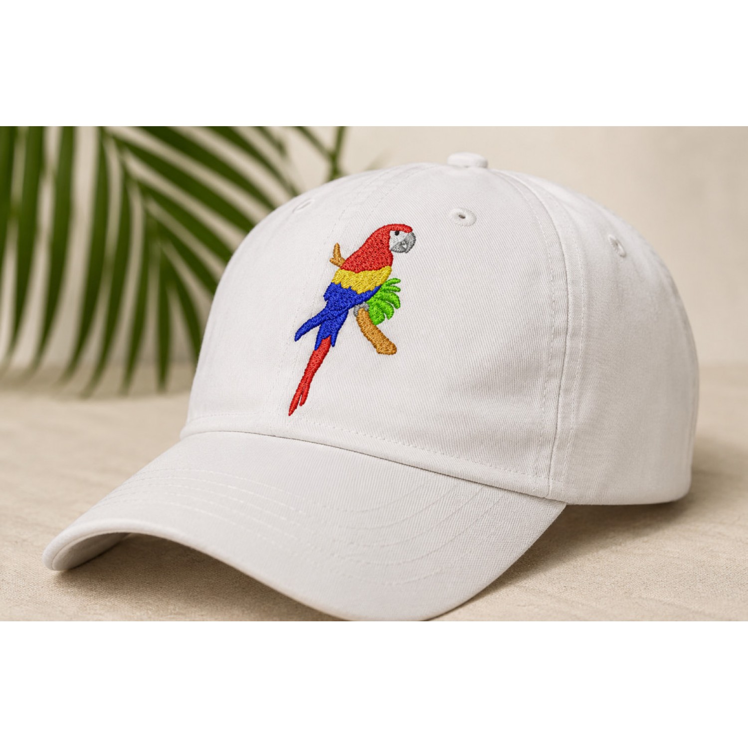 Tropical Parrot Embroidery Design