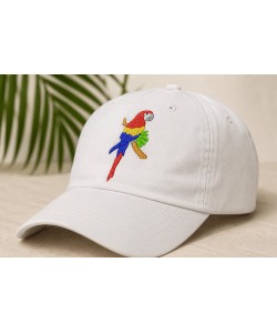 Tropical Parrot Embroidery Design
