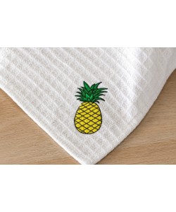 Tropical Pineapple Embroidery Design