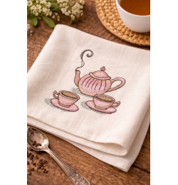 Vintage Tea Pot Embroidery Design
