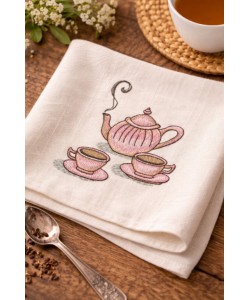 Vintage Tea Pot Embroidery Design